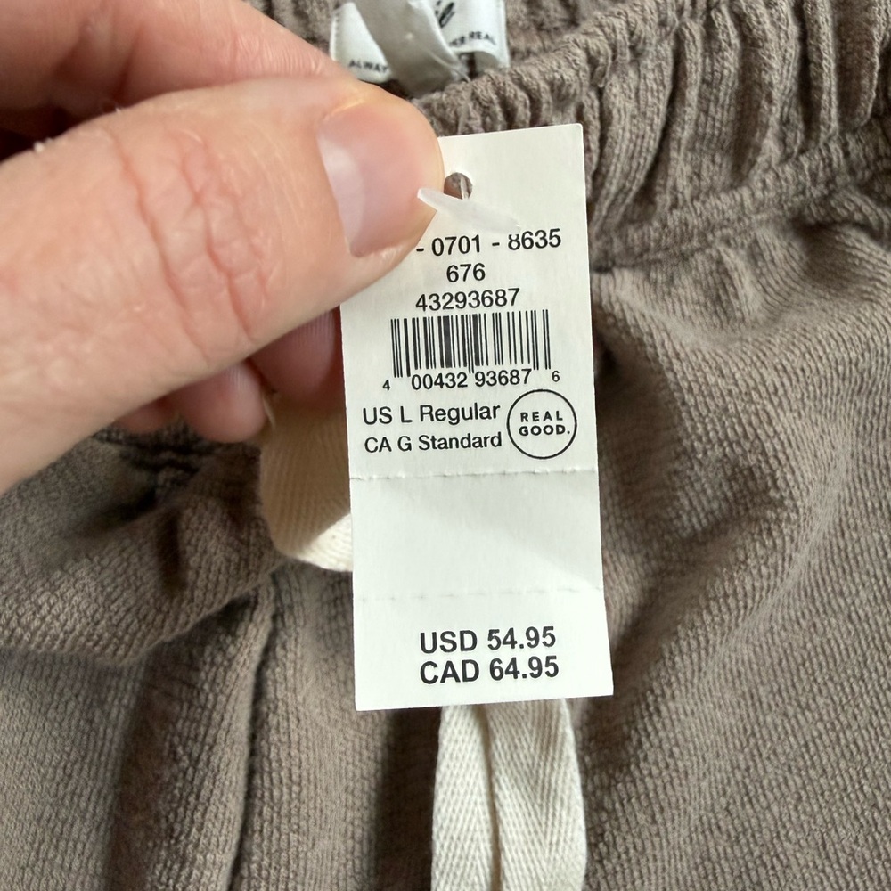 Aerie Large Wide leg Women's Tan Lounge Pants with pockets and drawstring - Picture 5 of 12